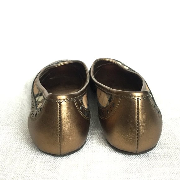 Burberry Flats, Housecheck / Gold, Designer Shoes - Picture 9 of 9